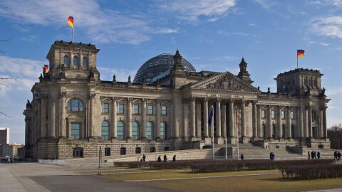 The Reichstag building in Berlin