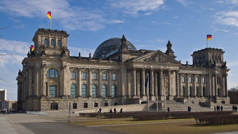 The Reichstag building in Berlin