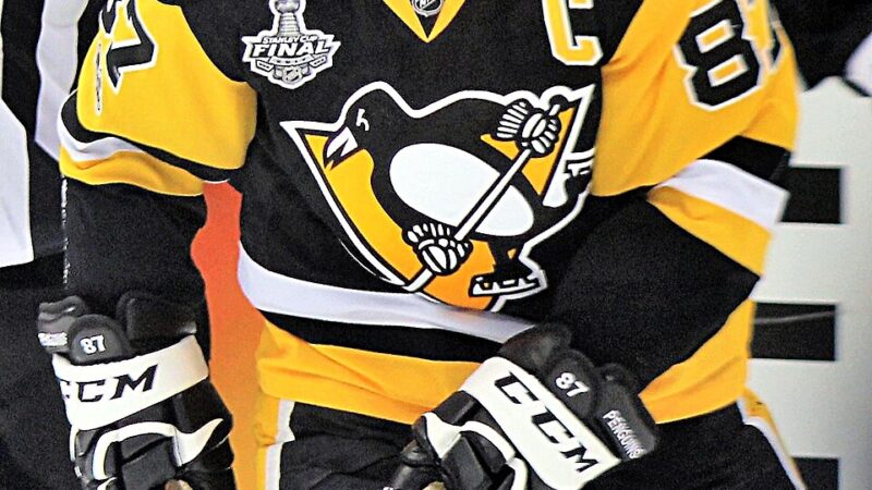 Sidney Crosby in action during an NHL game