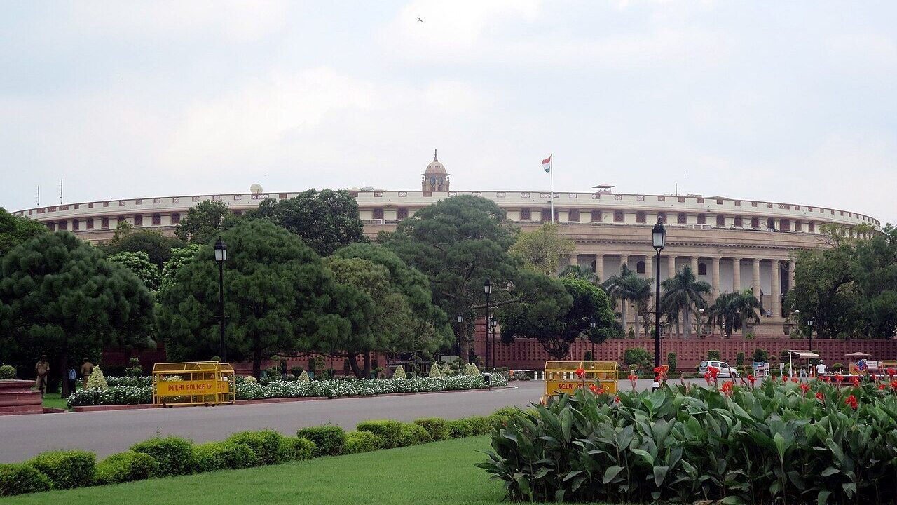 Indiau2019s Parliament House in New Delhi