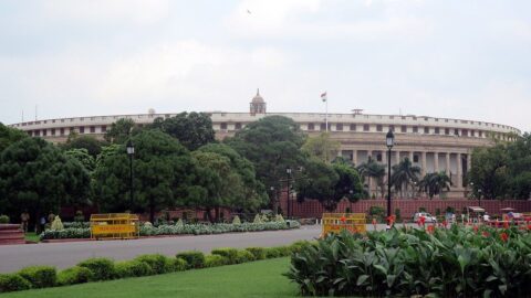 Indiau2019s Parliament House in New Delhi